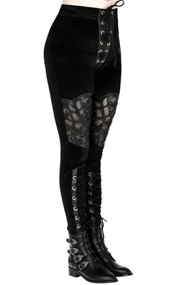 Restyle Leggings Rosarium Lasercut  gothic emo Kathedral gothik Rosetta