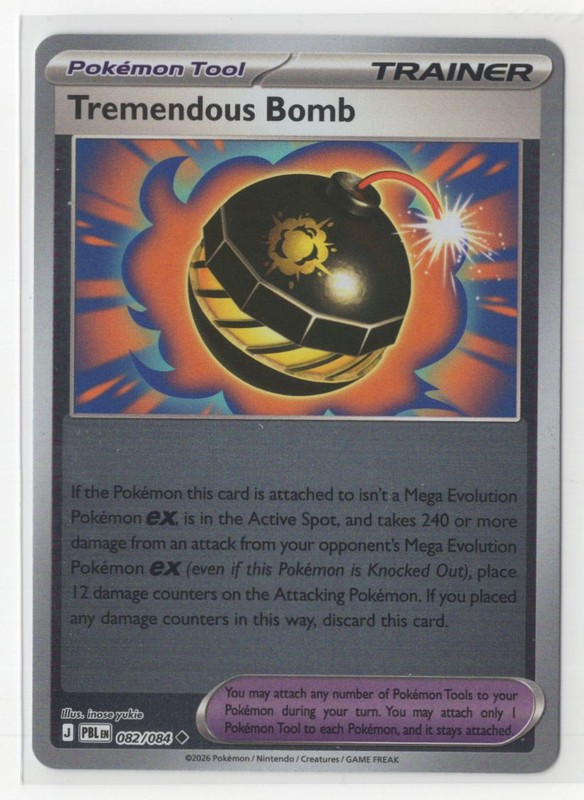 Pokemon Pitch Black  082/084 Tremendous Bomb Reverse Holo