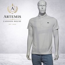 Lacoste x Novak Djokovic Regular White Court Print Line Polo Size Medium