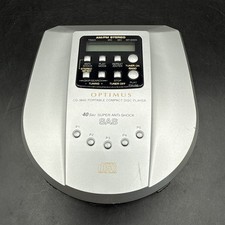Optimus CD-3840 Portable Compact Travel AM/FM CD Player Silver - Tested Working