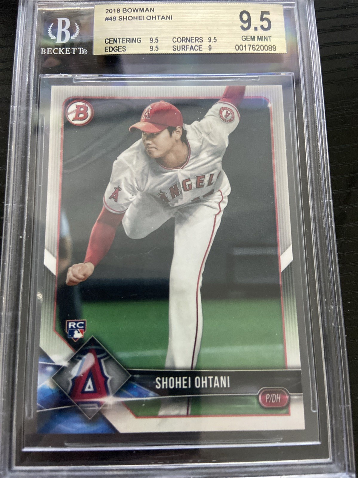 2018 Bowman Shohei Ohtani #49 (RC) BGS Gem Mint 9.5