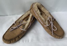 UGG Womens Australia Dakota Suede Leather Slip On Slippers Moccasin Size 7