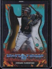 2026 Bowman #PC-10 Edward Florentino Power Chords Aqua Refractor #/125