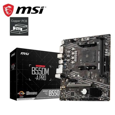 MSI B550M-A PRO Motherboard AMD AM4 B550 DDR4 4600MHz PCIe 4.0 Gaming From Japan
