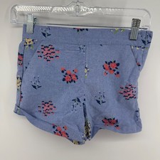 Janie and Jack Kids Floral Print Blue Cotton Shorts Size 10