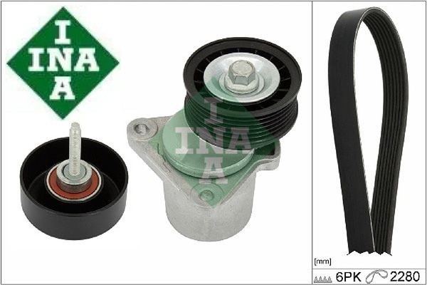 INA 529039810 Keilrippenriemensatz Keilriemen Satz Keilriemensatz FüR Ford-image