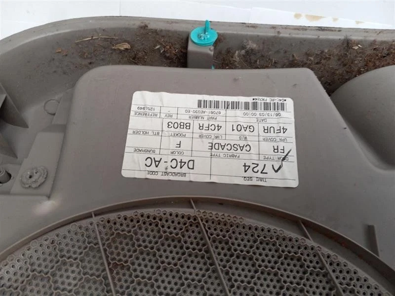 FRONT PASSENGER DOOR TRIM PANEL fits TOYOTA SIENNA 2004 - 2010 OEM - Image 4 of 4