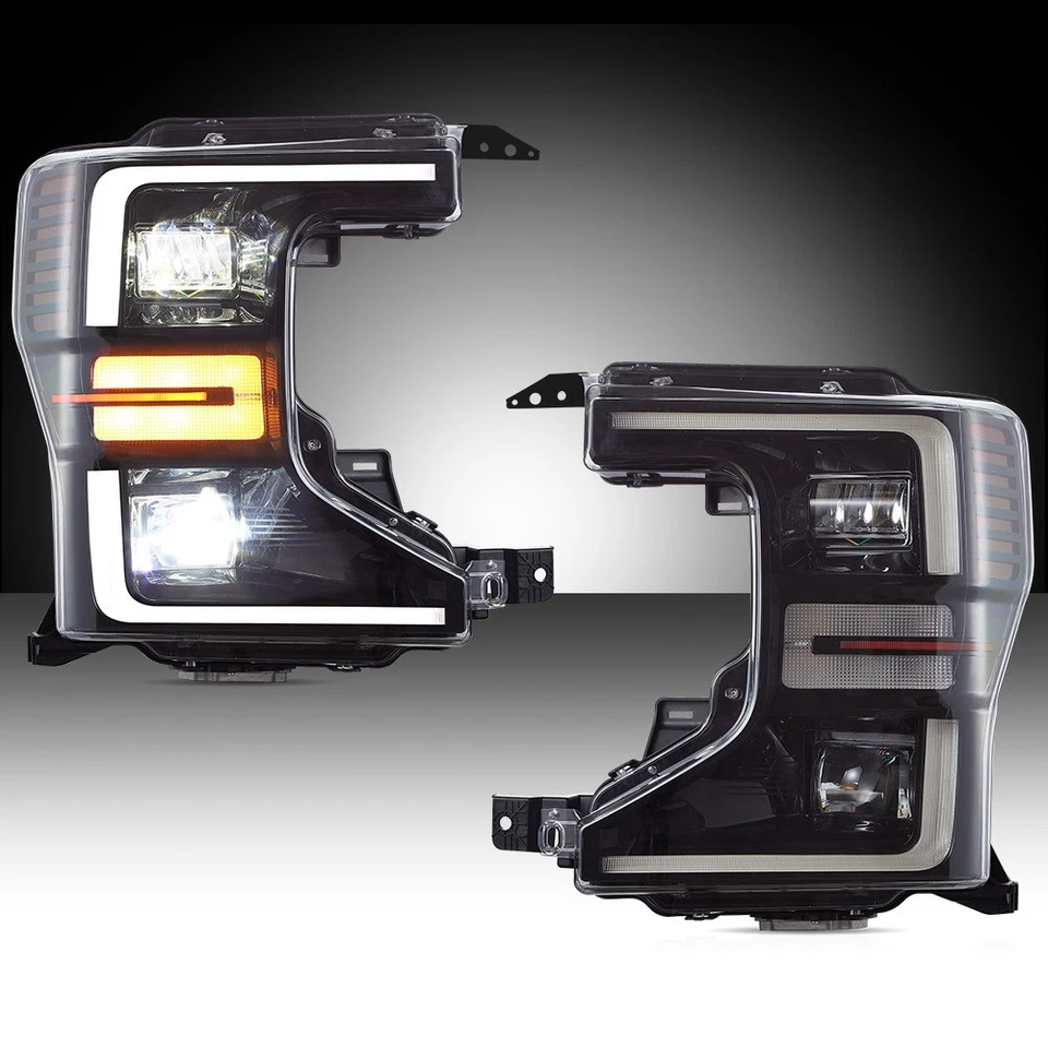 Halogen Full LED Projector Head Lights For 2020-2022 Ford F250 F350 Super Duty - Image 3 of 4