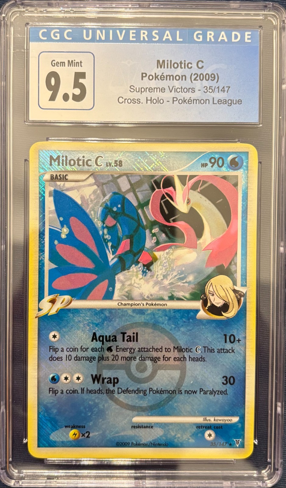 CGC Gem Mint 9.5 2009 Pokémon Supreme Victors Milotic C 35/147