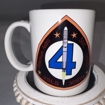 Vtg Spectrum Astro 2SLS SMC 30SW Mission 4 Delta II Rocket Space Coffee Mug RARE