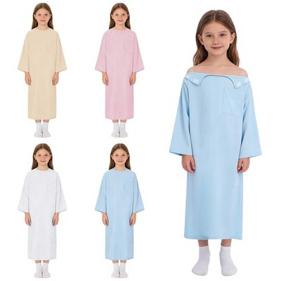 Kids Special Needs Clothing Adaptive Dress Hospital Patient Gowns Surgery Robe