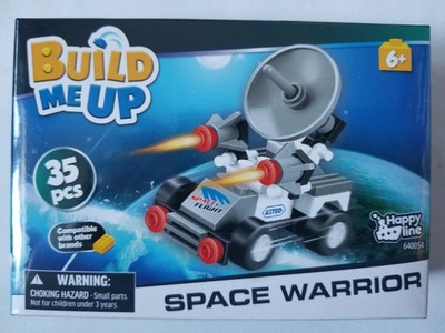 New! Build Me Up Building Blocks Space Warrior New Great Gift