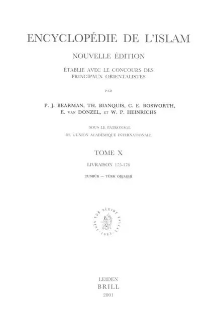 Enzyklopädie von L'Islam, Band X, Lieferung 175-176, Brill Academic
