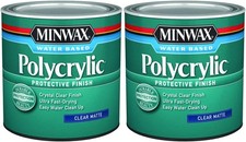 Minwax 222224444 Polycrylic Protective Finish Water Based, 1/2 8 fluid ounces