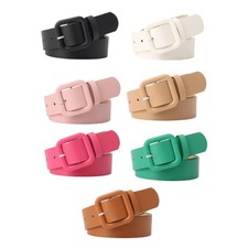 Fashion Candy Color Belt Adjustable Waist Strap Pin Buckles Waistband For Women
