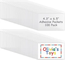 Jeyiour Etikettenhalter, selbstklebend, Namensschild, 4.3 x 6.5 Inch 