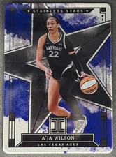 2025 Panini Impeccable WNBA A'ja Wilson #9 Stainless Stars Blue /49 Aces