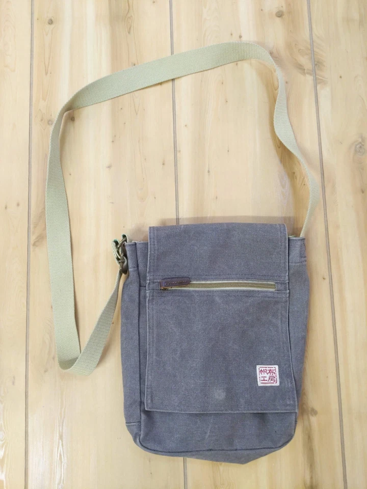 Bandolera Bandolera de Lona Encerada Gris 11" Lona Taller DEFECTO Foto 2 de 4