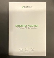 UGREEN USB to RJ45 Ethernet Adapter, Portable 15cm Cable, White