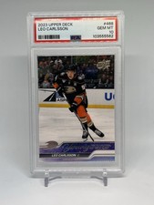 2023-24 Upper Deck Series 2 Leo Carlsson 468 Young Guns Psa 10