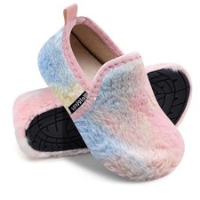 WateLves Kids Toddler Slippers Girls Boys Slip on 1-2 Big Kid, Pink/Purple
