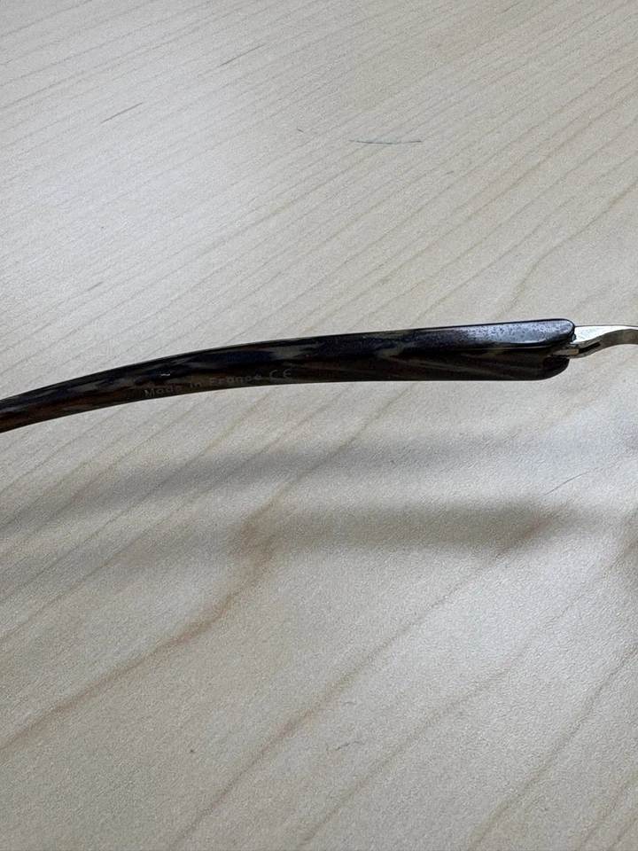 Gafas de sol Tag Heuer sin montura TH 8103 004 54-17 marrón degradado hechas en Francia Foto 4 de 4