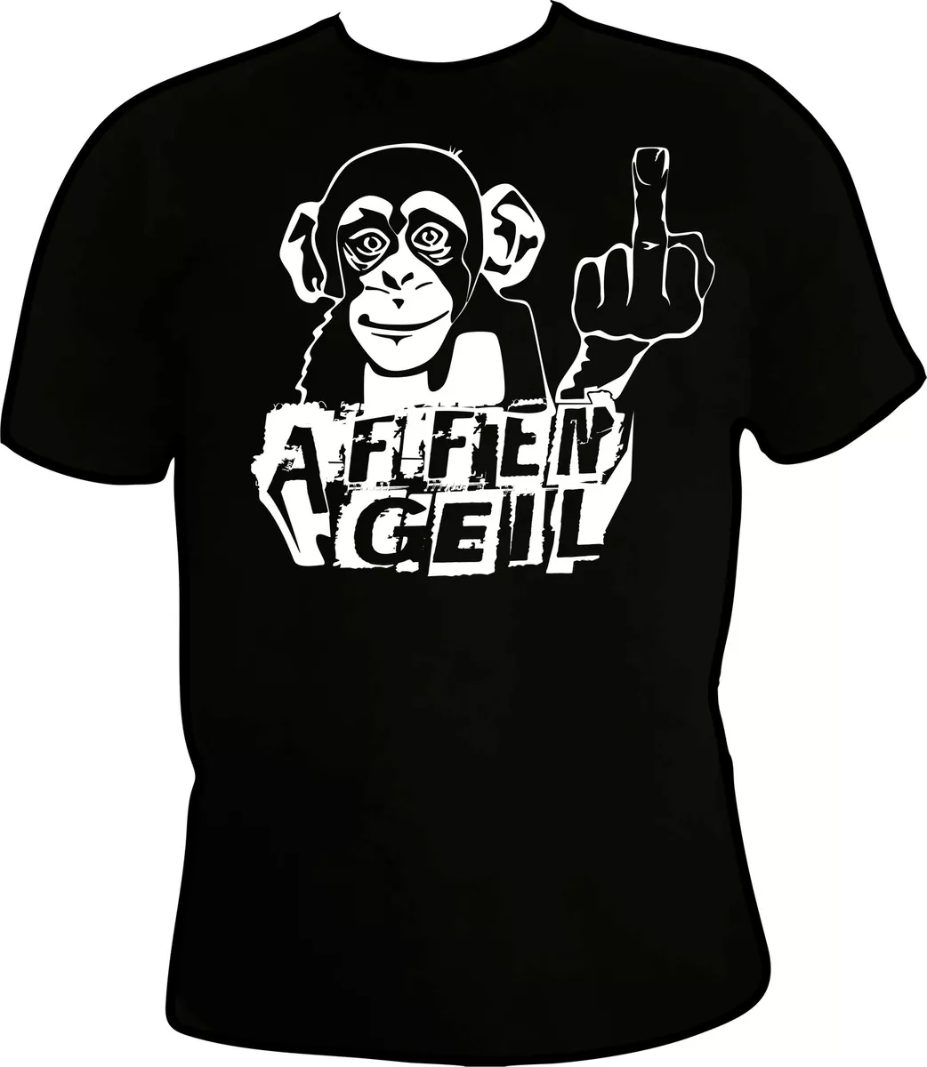 Affen Geil T-shirt,funshirt,sprüche,lustig,Affe,mittelfinger,stinkefinger,party