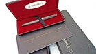 Parker 75 Sterling Silver Ciséle Flat ends Fountain pen 14K Gold Fine Nib Box — photo 3