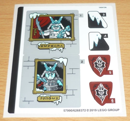 Lego Ninjago Aufkleber aus Set 70678, komplett