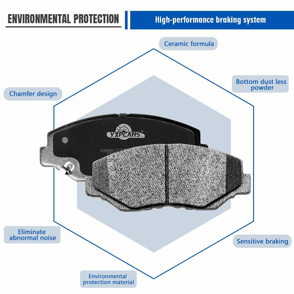 Centric / Stoptech Centric Posi-Quiet Ceramic Brake Pads, Front W/ Non-Sport Calipers - Nissan 350Z 370Z / Infiniti G35, G37, Q40 Sedan 105.08880 - Concept Z Performance - Foto 2