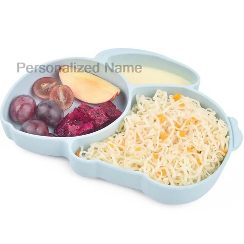 Rabbit Divided Plate Set Baby Feeding Dishes Bowl Plate Spoon Fork Sippy Cup - Picture 21 of 30