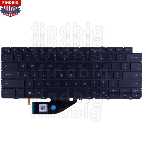 Genuine US Keyboard with Backlit For Dell XPS 13 9310 7390 2-in-1 KTR02 04J7RW - Afbeelding 3 van 3