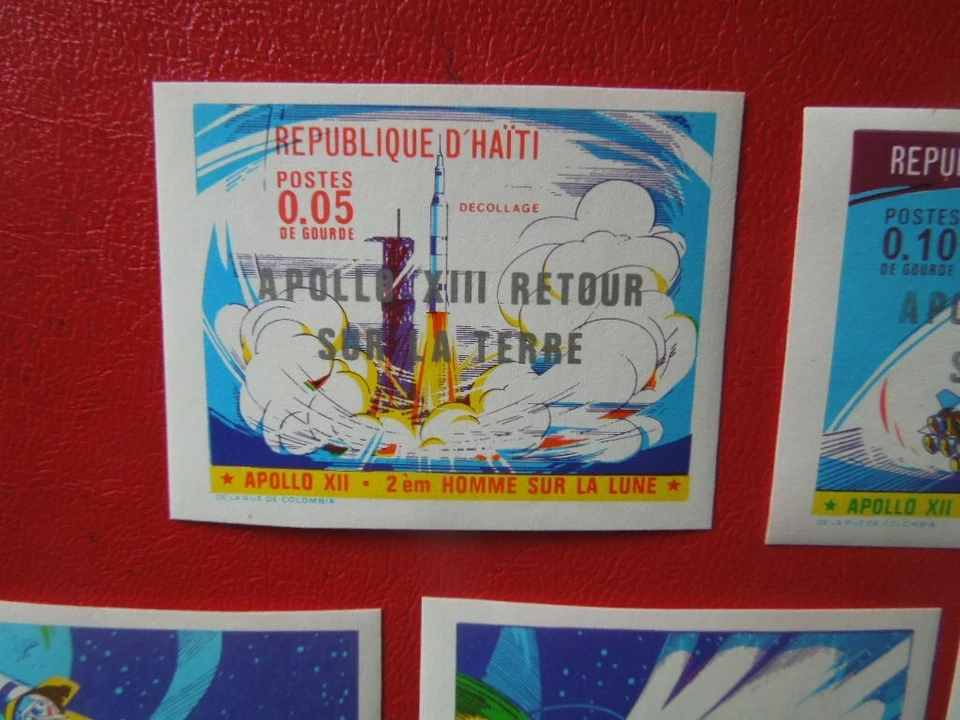 G5099 Haití 1971 Space Mi 1143B-50 B imperfecto plata sobreimpresión MNH ESCASO Foto 2 de 2