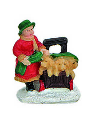 Figurines G. Wurm – Patineurs Sur Glace, Paire – Déco Noël, Village D'hiver, Neuves