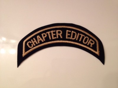 HARLEY OWNERS GROUP HOG ''CHAPTER EDITOR'' OFFICERS JACKET PATCH Motorcycle
