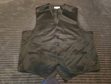 Men's Vesuvio Napoli Tuxedo Style Black Vest Size XXL