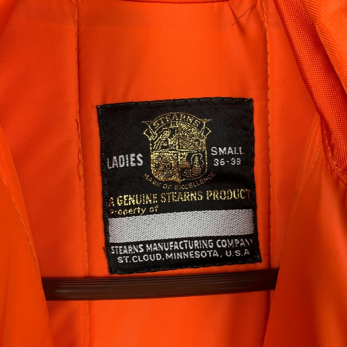 Vintage Stearns Windjammer Buoyant Orange Zip Flotation Jacket