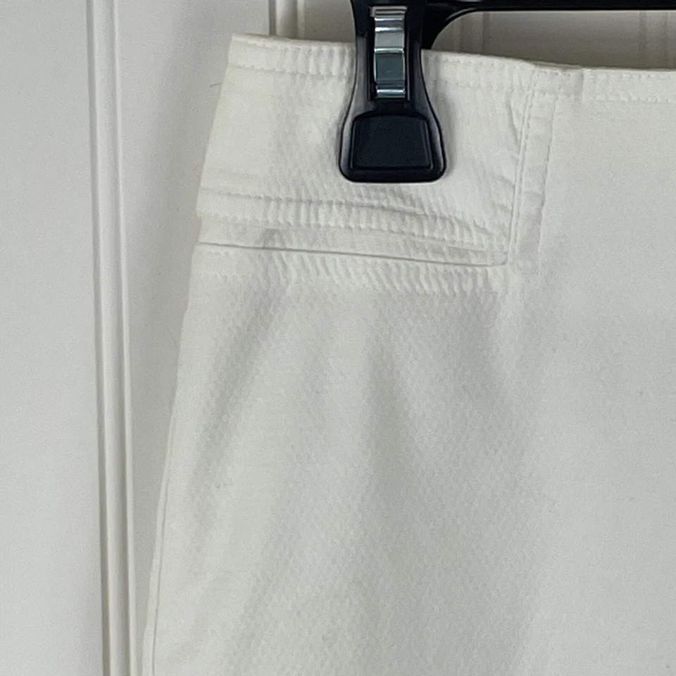 Falda blanca lápiz forrada To The Max para mujer con abertura frontal de algodón spandex talla 4 Foto 2 de 4