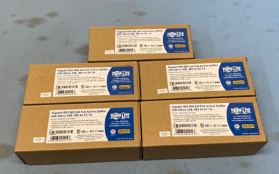 Tripp Lite NPOE-SPL-G-5VMU Lot of 5 Gigabit IEEE 802.3af PoE Active Splitter