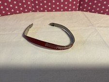 VTG. POUND PUPPIES RED LEATHER COLLAR WITH WORKING SNAP CLOSURE