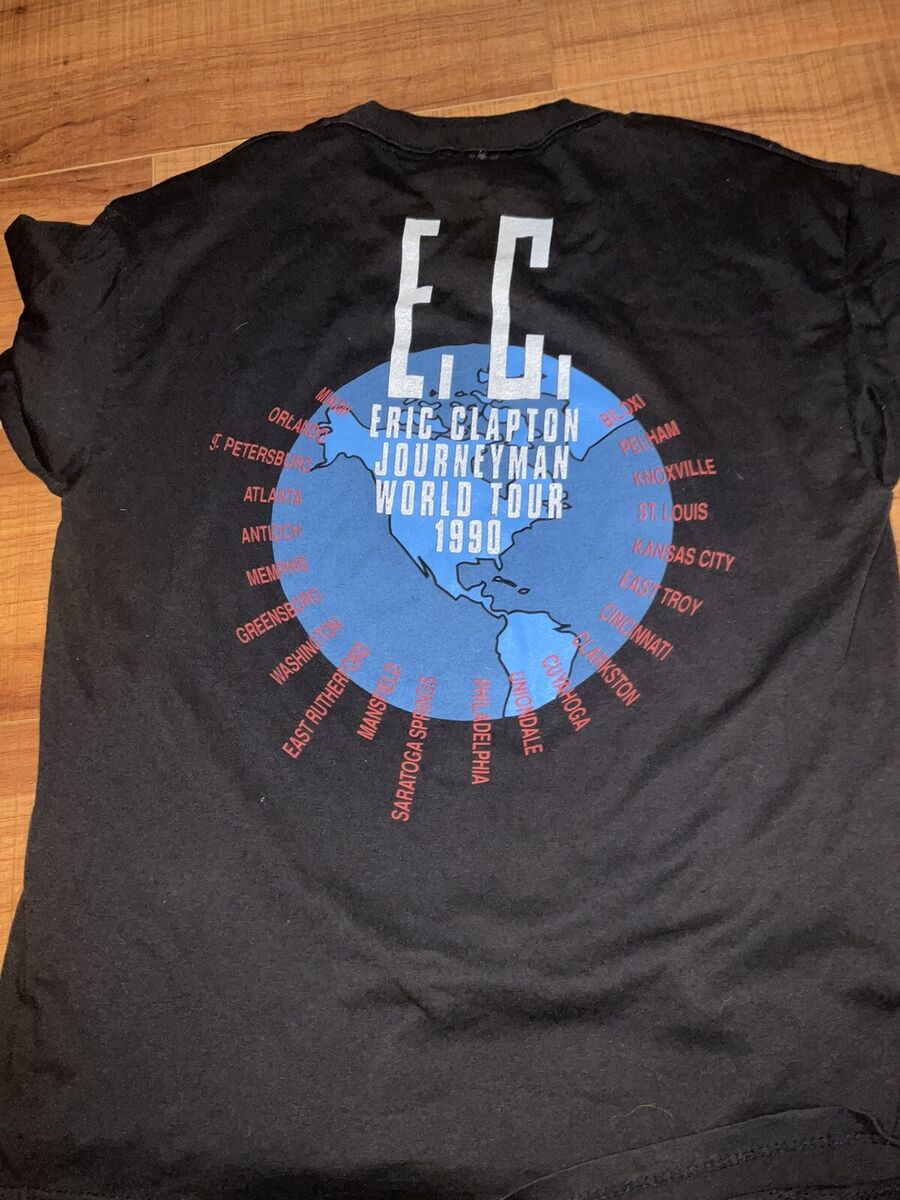 Vintage ERIC CLAPTON T Shirt 1990 JOURNEYMAN Tour Concert Vintage ERIC CLAPTON T Shirt 1990 JOURNEYMAN Tour Concert