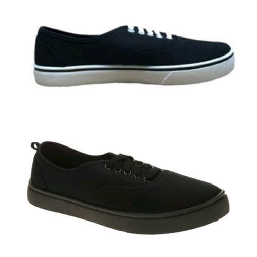 George Men's Black Canvas Oxford Lace 