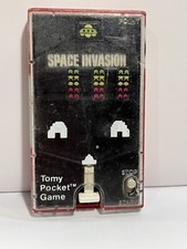 Vintage Tomy Pocket Space Invasion Game Spaceship Handheld Pocket Game