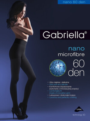Gabriella Ladies Nano Microfibre 60 Denier Black Tights Ultra Soft
