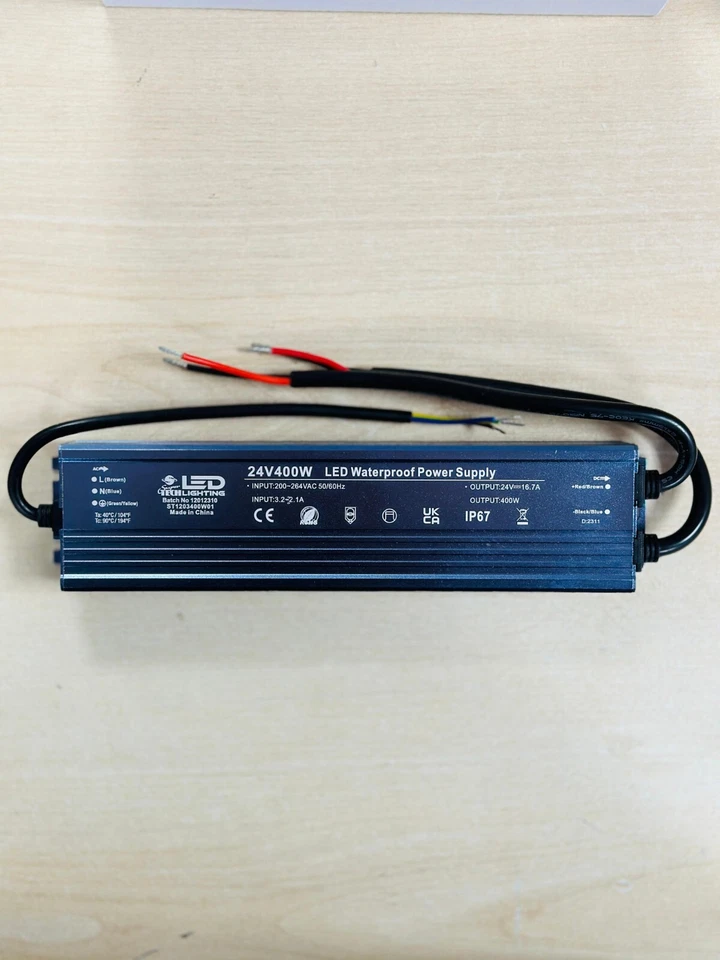 400W 24V Waterproof IP 67 ``LED Lights Transformer Power supply Adaptor for Led - Image 2 of 4