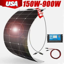 150W 300W 900W Solar Panel Kit Solar Power Generator 100A Home 110V Grid System
