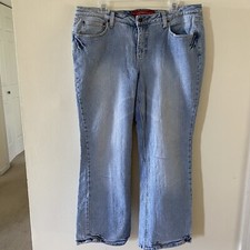 Faded Glory Premium Jeans Women's Size 16P 36x29 Distressed Stretch RN 74753