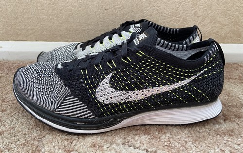 Nike Flyknit Racer Black White Volt 