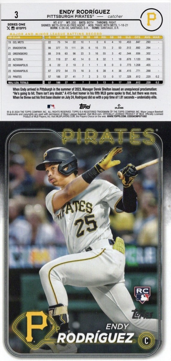 ENDY RODRIGUEZ 2024 TOPPS SERIES 1 CARD 3 PITTSBURGH PIRATES