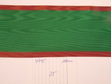 Ordensband f&uuml;r Sch&auml;rpe rot gr&uuml;n rot 100mm 1 meter (4745)